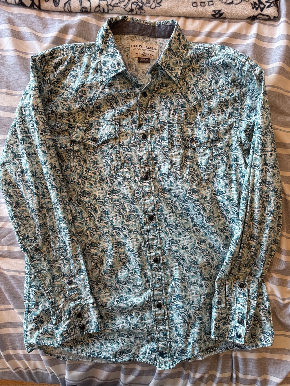 Cody James Teal Paisley Button-Down Shirt